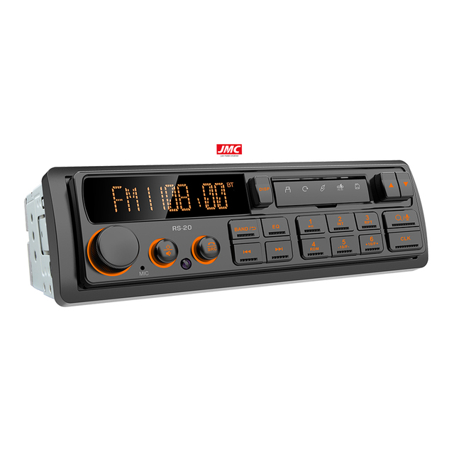 JMC 1 Din Car MP3 Player with Amplifier Hi-Res Sound FM/AM/DAB USB/BT Fast Charging Classic Car Retro