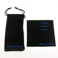 Pochettes personnalisées imprimées pour lunettes de soleil, sacs anti-poussière pour lunettes, pochettes en microfibre pour lunettes avec cordon de serrage