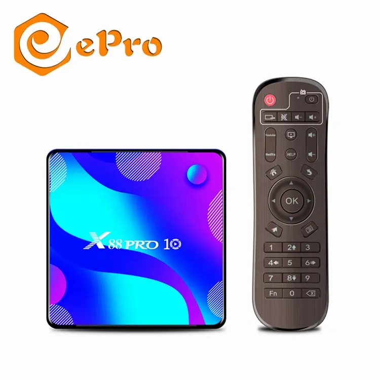 X88 PRO10 RK3318 4G 32G Smart TV box Rochchip 3318 epro Android 11 tv box OEM B-T4.0 5G double WIFI décodeur OTT STB X88 PRO 10