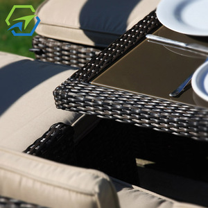 Best-Selling Modern UK Outdoor <strong>Garden</strong> <strong>Rattan</strong> Aluminium <strong>Dining</strong> Table Set Popular Patio Conversation Sofa Outdoor <strong>Furniture</strong> - Product Image 5