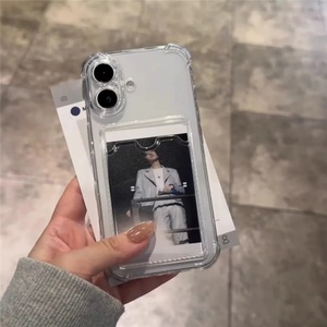 Funda de TPU para iPhone 16 15 14 13 Pro Max 11 12 X XR XS 8 Plus SE, Transparente, con Ranura para Tarjetas, Antigolpes, Tipo Cartera - Product Image 4