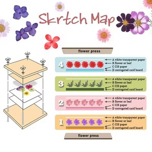 Wholesale Children <strong>Flower</strong> <strong>Press</strong> <strong>Kit</strong> Toys DIY Kids Preparing of Plant Specimens Wooden Natural <strong>Flower</strong> Art Set Kids Learning Toys - Product Image 6