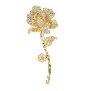 Broche de Alta Qualidade, Acessórios Criativos <span class=keywords><strong>DIY</strong></span>, Suporte de Zircônia, Flor de Peito, Suporte Oco para Pérolas, Clipe Versátil para Roupas - Product Image 3