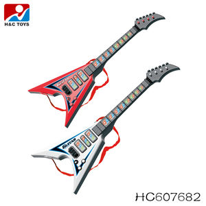 La <span class=keywords><strong>chitarra</strong></span> <span class=keywords><strong>rock</strong></span> più popolare impara a giocare con i giocattoli giocattolo per <span class=keywords><strong>chitarra</strong></span> con strumento leggero musicale elettrico per bambini in plastica - Product Image 6