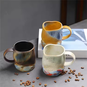 แก้วกาแฟเซรามิคสไตล์อเมริกันย้อนยุค 360 มล. ลายเรียบง่ายแบบนอร์ดิก ใช้กับเครื่องล้างจานและไมโครเวฟได้ แก้วเดินทางแบบใช้ซ้ำได้ ขายดี - Product Image 5