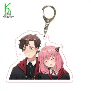 Japanse Anime Dubbelzijdige Acryl Hanger Anya Vervalser Sleutelhanger Spy X Familie Sleutelhangers Voor Tas Accessoires