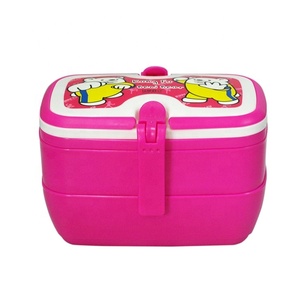 낮은 MOQ 로고 맞춤형 BPA-Free PP 플라스틱 2 층 일본식 수저 도시락 고급 도시락 도시락 직사각형 식품 용기 - Product Image 3