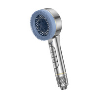Ensemble de douche transfrontalier ABS moderne et minimaliste, multifonctionnel, avec pommeau de douche à touches de piano et jet puissant, offrant des modes de pulvérisation, de bulles et de pluie