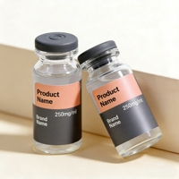 Étiquettes personnalisées en feuille d'or pour flacons de peptides 10 ml, autocollants adhésifs pour peptides de recherche