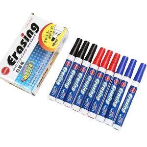 Aowa 528 whiteboardmarker, uitwisbare kleurrijke inkt (zwart/blauw/rood), 14 cm, enkele kop, voor kantooronderwijs en tekenen - Product Image 5