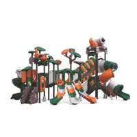 Grand ensemble de toboggans en plastique et en acier pour enfants, pour l'extérieur, le jardin, la cour, le parc d'attractions, usage commercial
