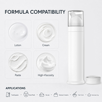 Flacon pompe sans air à haute viscosité pour crème épaisse, emballage cosmétique et soins personnels en plastique PP