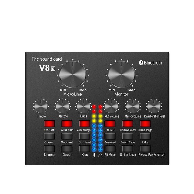 USB V8 Plus Professional Sound Card External for Smart Phone and Tablet Connectivity