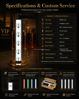 Poste de señalización LED RGBW con control remoto, tubos RGB y clasificación IP44 para alquiler de eventos y gestión de colas de USBBT