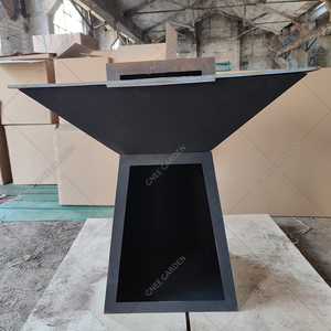 Parrilla de barbacoa al aire libre de acero Corten negro personalizada para leña y gas para fiesta doméstica en el patio trasero - Product Image 4