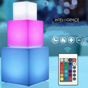Bán Chạy Đèn Hình Khối Có Thể Điều Chỉnh Độ Sáng 16 Màu Chống Nước Đèn Ngủ Phát Sáng Cho Trẻ Em Đèn Bàn Hình Khối Led - Product Image 3