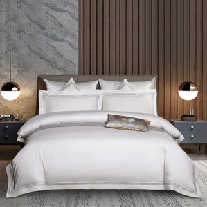 Set di biancheria da letto anni 120 di alta qualità alta densità cotone a fiocco lungo biancheria da letto Hotel lenzuola piatte <span class=keywords><strong>copripiumino</strong></span> in <span class=keywords><strong>seta</strong></span> omaggio - Product Image 1