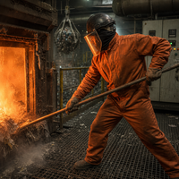 Tissu sergé ignifuge intrinsèque en mélange d'aramide, antistatique et résistant à la chaleur, pour vêtements de sécurité dans le secteur pétrolier et gazier