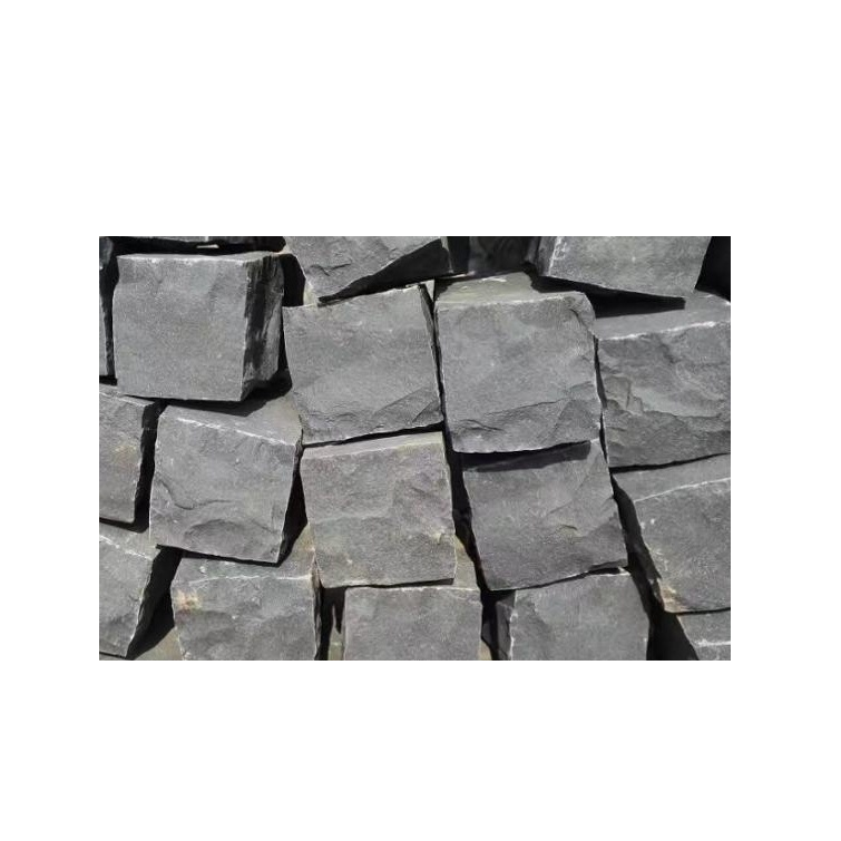 Базальтовые черные 10x10x5 см, все стороны, натуральный раздельный камень, пластиковые формы для мощения