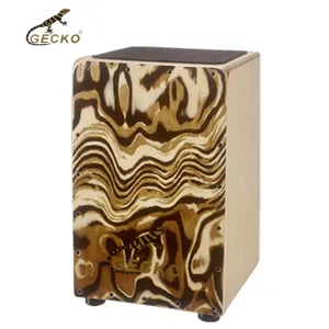 Gecko cl19cp Cajon hộp trống chất lượng cao bộ gõ nhạc cụ gỗ bạch dương đám mây gỗ Cajon trống với dây thép - Product Image 1