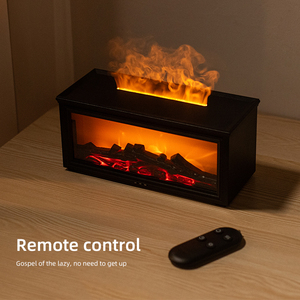 Chimenea de hoguera eléctrica portátil con control remoto, humidificador de llama colorido, difusor de aceites esenciales para el hogar y la Oficina - Product Image 6