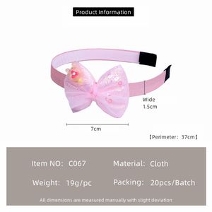 رباط شعر كوري جميل من الدانتيل للفتيات ، عينة سريعة ، رباط شعر من القماش للأطفال - Product Image 5