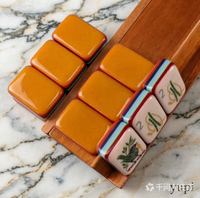 Stylo à plume/enveloppe/motifs floraux en acrylique transparent de haute qualité, style zen oriental créatif, tuiles de mahjong américaines, vert menthe