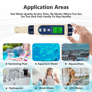 Multi-Parameter 5-in-1 Wasserqualitätsmessgerät |   Digitaler TDS-, EC-, PH-Tester |   Hochpräzises tragbares Wasserprüfgerät - Product Image 6