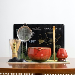 Kingze Kit Matcha Professionnel de Luxe 7 Pièces, Coffret Cadeau Japonais Chawan avec Fouet Matcha et <span class=keywords><strong>Bol</strong></span> en Céramique - Product Image 2