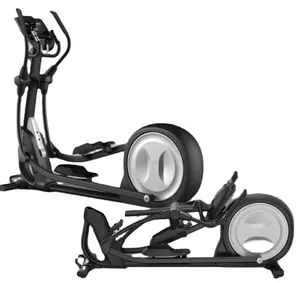 Penggunaan Komersial LongGlory Cardio Cross Trainer 10 KG Flywheel Elliptical Gym Peralatan Fitness Lipat Elliptical