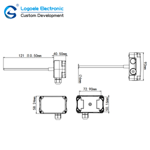 덕트 수도관 온도계 PT100 PT1000 서미스터 저항 온도 센서 - Product Image 3