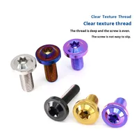 Vis à tête métrique en alliage de titane TC4, tête UFO, PVD, grande tête, Torx interne, boulons de modification de moto, antivol, grade 10.9, M5~M10
