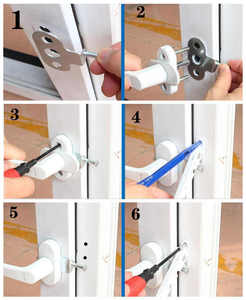 Cửa sổ mới giới hạn chốt vị trí Stopper casement gió Brace an ninh nhà cửa và cửa sổ <span class=keywords><strong>Sash</strong></span> khóa bảo vệ an toàn trẻ em - Product Image 6