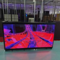 Faltbarer mobiler LED-DJ-Tisch mit individuellem Bildschirm, geschwungener DJ-Fassadenständer, Tanzpodest