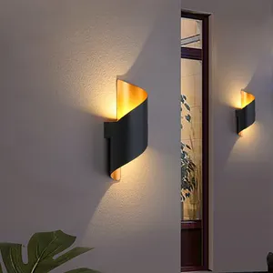 Luz de parede à prova d'água para exterior, luz nórdica moderna simples para corredor, corredor, varanda e corredor