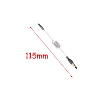 1PC XJL Brand Antenne de simulation RC à ressort métallique, pièces de décoration Argent+Noir pour voiture RC Crawler 1/10 TRX-4 pour garçons