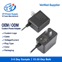 Adaptateur secteur CA/CC homologué FCC ETL 12V 1A, prise US, alimentation murale à découpage de classe 2, logo personnalisé OEM, niveau VI
