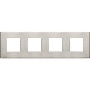 <b>Plate</b> 8M 2+2+2+2 Brushed Nickel 31x9.7x1.7 Wall <b>Switch</b> Cover - Product Image 1