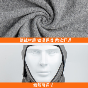 Winter Thickened Windproof Balaclava Double-sided Fleece Adult Unisex Cycling Face Mask Helmet Compatible Warm Headgear - Product Image 4
