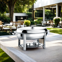 Elektrische RVS Verdikkingsserie Soepchafingdish Ei-vormige Gepolijste Afwerking Chef Schotelset voor Hotels Restaurants Voedsel