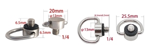 LeGood stainless steel D ring screw 1/4-20 M6 custom logo for <b>camera</b> strap - Product Image 5