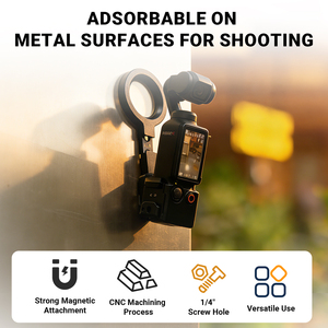 Support magnétique <span class=keywords><strong>pour</strong></span> téléphone en alliage d'aluminium YUANYUJINGMI 360 °   Support multifonctionnel rotatif <span class=keywords><strong>pour</strong></span> <span class=keywords><strong>Osmo</strong></span> Pocket 3 Cage <span class=keywords><strong>iPhone</strong></span> 17 16 - Product Image 2