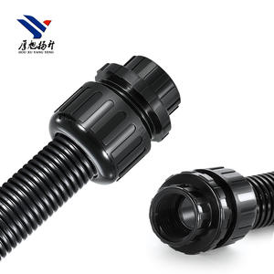 Rosca interna Enchufe impermeable 1,5 * Conector de plástico de conducto corrugado flexible Glándula de cable negra IP68 - Product Image 1