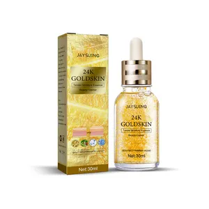 Venta al por mayor hidratante nutritivo cuidado de la piel lámina de oro antienvejecimiento antiarrugas 24K oro niacinamida suero facial - Product Image 1