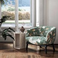Fauteuil de salon capitonné en cuir et velours Brasilia, chaise de yoga pour adultes, fauteuil double en teck, ottoman de luxe scandinave nordique