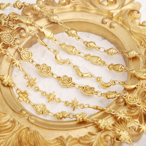 Chaîne en acier inoxydable avec motifs de coquillages, étoiles et lunes 3D, bijoux DIY, décoration de vêtements H1686 - Product Image 4