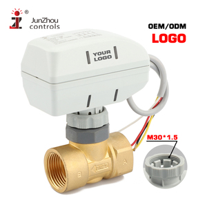 ลูกโลกทองเหลือง DN25 <span class=keywords><strong>2</strong></span><span class=keywords><strong>ทาง</strong></span>ขนาด1นิ้วพร้อม AC24V อะนาล็อกแอคชูเอเตอร์ไฟฟ้าคอยล์พัดลมระบบปรับอากาศ - Product Image 1