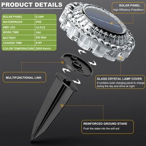 أحدث قرص شمسي جميل من Wason ، أبيض دافئ ، قرص شمسي من الغسق إلى الفجر للحديقة الزخرفية للمسار - Product Image 2