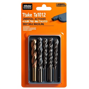 Foret universel en carbure Ttake Ta1012, 4 plaquettes de guidage, revêtement Nano TiAlN, pour usinage de trous profonds - Product Image 2