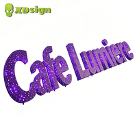 Lettres lumineuses LED multicolores personnalisées XDsign Starry Sky, 3D, étanches IPX7, signalétique extérieure certifiée CE, décoration lumineuse